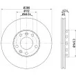 Jeu de 2 disques de frein arrière HELLA PAGID [8DD 355 113-321]