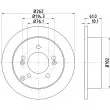 Jeu de 2 disques de frein avant HELLA PAGID [8DD 355 113-651]