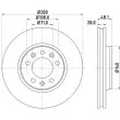 HELLA PAGID 8DD 355 113-661 - Jeu de 2 disques de frein avant