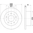 Jeu de 2 disques de frein avant HELLA PAGID [8DD 355 113-721]