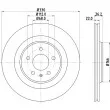 Jeu de 2 disques de frein avant HELLA PAGID [8DD 355 113-961]