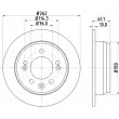Jeu de 2 disques de frein avant HELLA PAGID [8DD 355 114-031]