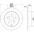 Jeu de 2 disques de frein avant HELLA PAGID [8DD 355 114-371]