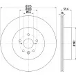 Jeu de 2 disques de frein arrière HELLA PAGID [8DD 355 114-811]