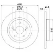 HELLA PAGID 8DD 355 116-121 - Jeu de 2 disques de frein arrière