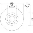 Jeu de 2 disques de frein avant HELLA PAGID [8DD 355 116-681]