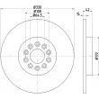 HELLA PAGID 8DD 355 116-711 - Jeu de 2 disques de frein arrière