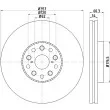 HELLA PAGID 8DD 355 116-911 - Disque de frein avant gauche