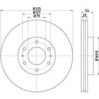 HELLA PAGID 8DD 355 117-021 - Jeu de 2 disques de frein avant