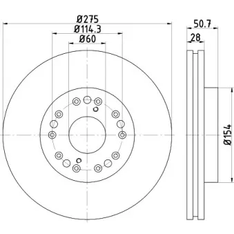 HELLA PAGID 8DD 355 117-051 - Jeu de 2 disques de frein avant