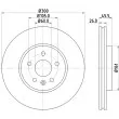 HELLA PAGID 8DD 355 118-391 - Jeu de 2 disques de frein avant