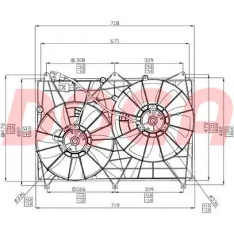 DOGA ESU022 - Ventilateur, refroidissement du moteur