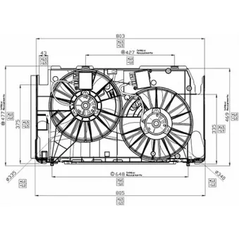 DOGA ETO046 - Ventilateur, refroidissement du moteur