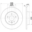 HELLA PAGID 8DD 355 119-501 - Jeu de 2 disques de frein arrière