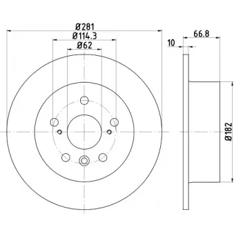HELLA PAGID 8DD 355 119-671 - Jeu de 2 disques de frein avant