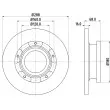 HELLA PAGID 8DD 355 120-181 - Jeu de 2 disques de frein arrière