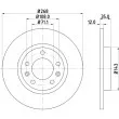 HELLA PAGID 8DD 355 120-491 - Jeu de 2 disques de frein arrière