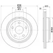 HELLA PAGID 8DD 355 122-511 - Jeu de 2 disques de frein arrière