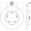 HELLA PAGID 8DD 355 122-781 - Jeu de 2 disques de frein arrière