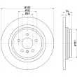 HELLA PAGID 8DD 355 122-861 - Jeu de 2 disques de frein arrière