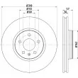 Jeu de 2 disques de frein avant HELLA PAGID [8DD 355 125-181]