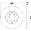 HELLA PAGID 8DD 355 128-221 - Jeu de 2 disques de frein avant