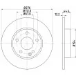 Jeu de 2 disques de frein avant HELLA PAGID [8DD 355 128-261]