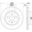 HELLA PAGID 8DD 355 129-101 - Jeu de 2 disques de frein arrière