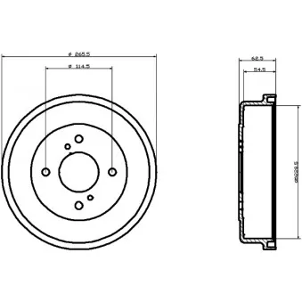 HELLA PAGID 8DT 355 300-341 - Tambour de frein