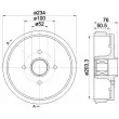 HELLA PAGID 8DT 355 300-671 - Tambour de frein