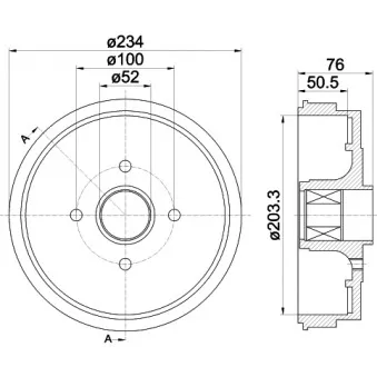 Tambour de frein HELLA PAGID OEM 432004255R