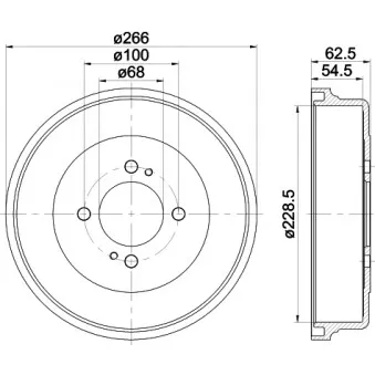 Tambour de frein HELLA PAGID [8DT 355 300-821]