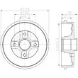 Tambour de frein HELLA PAGID [8DT 355 301-071]