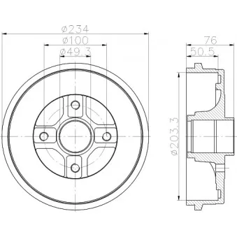 Tambour de frein HELLA PAGID OEM 432006768R