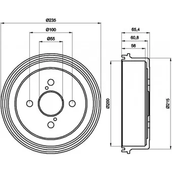 Tambour de frein HELLA PAGID [8DT 355 301-501]