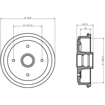 HELLA PAGID 8DT 355 302-321 - Tambour de frein