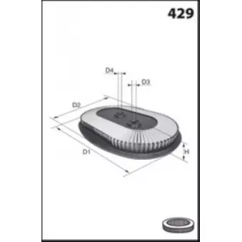 Filtre à air LUCAS FILTERS OEM 1654664J02