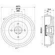 HELLA PAGID 8DT 355 302-771 - Tambour de frein