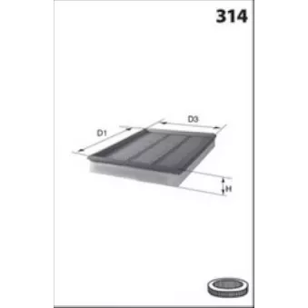 Filtre à air LUCAS FILTERS OEM DS739601AC