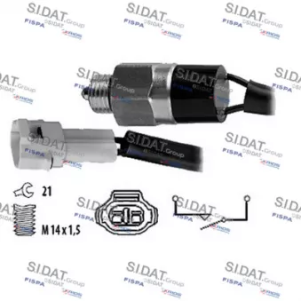 Contacteur, feu de recul SIDAT 3.234212