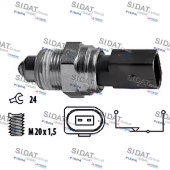 Contacteur, feu de recul SIDAT OEM 02K945415