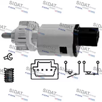 Interrupteur des feux de freins SIDAT OEM 253209243R