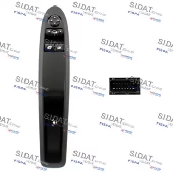 Interrupteur, lève-vitre avant gauche SIDAT 5.145583 pour CITROEN DS3 1.6 THP 165 - 163cv