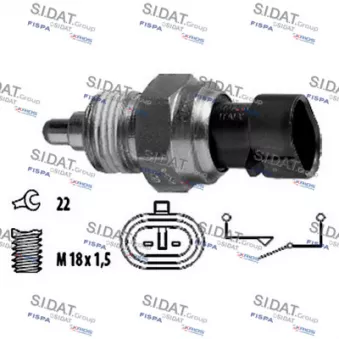 Contacteur, feu de recul FISPA 3.234243