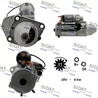 Démarreur FISPA S24BH0067 pour MAN TGA 18,280 - 280cv