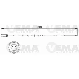 Contact d'avertissement, usure des plaquettes de frein VEMA OEM 34359804833