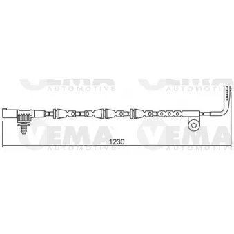 Contact d'avertissement, usure des plaquettes de frein VEMA OEM SEM500062
