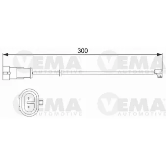 Contact d'avertissement, usure des plaquettes de frein VEMA 117487