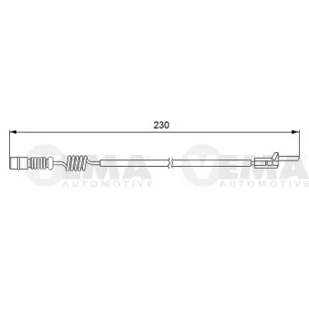 Contact d'avertissement, usure des plaquettes de frein VEMA OEM 1635401417