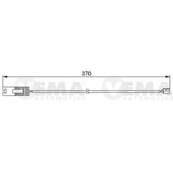 VEMA 117496 - Contact d'avertissement, usure des plaquettes de frein